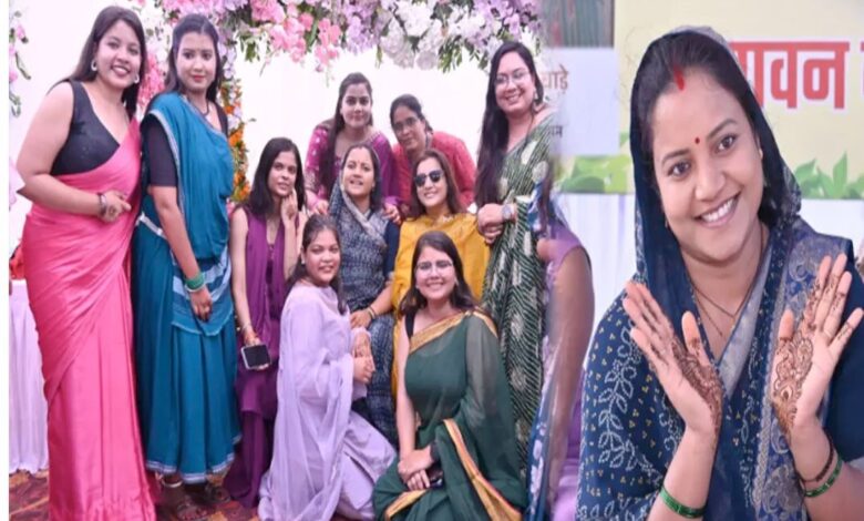 CG News:: सावन उत्सव में छत्तीसगढ़ की मंत्री लक्ष्मी राजवाड़े ने साड़ी-हरी चूड़ियों में जमकर लगाए ठुमके, गूंजे सावन के गीत…. CG News:: सावन उत्सव में छत्तीसगढ़ की मंत्री लक्ष्मी राजवाड़े ने साड़ी-हरी चूड़ियों में जमकर लगाए ठुमके, गूंजे सावन के गीत….