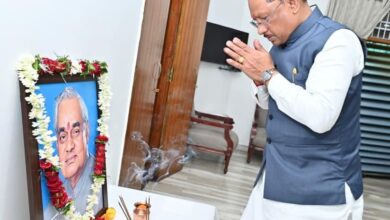 मुख्यमंत्री विष्णु देव साय ने अटल बिहारी वाजपेयी की पुण्यतिथि पर उन्हें किया नमन….